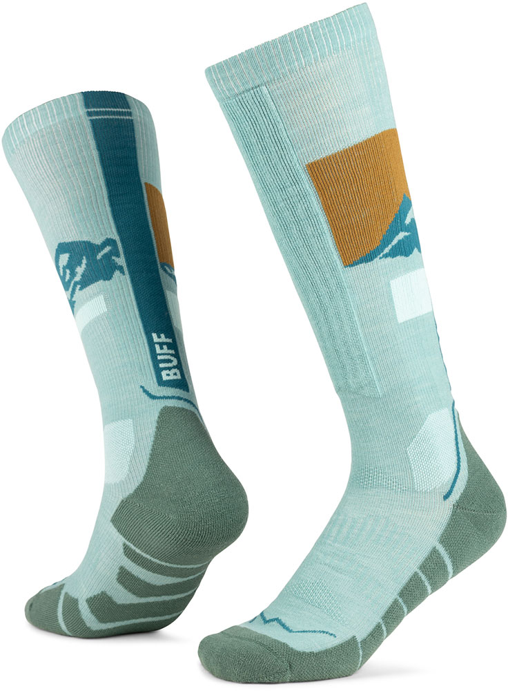 Mérino Heavyweight Over the Calf - Chaussettes de ski Green