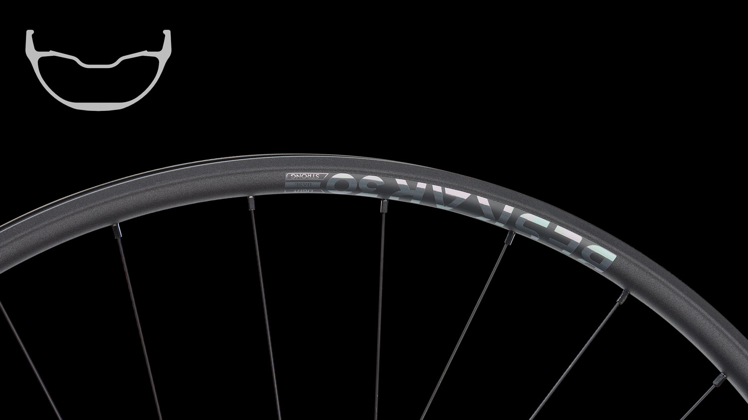 Beskar 30 base 29" 6-bolt 15x110 FADE Silver LTD front wheel