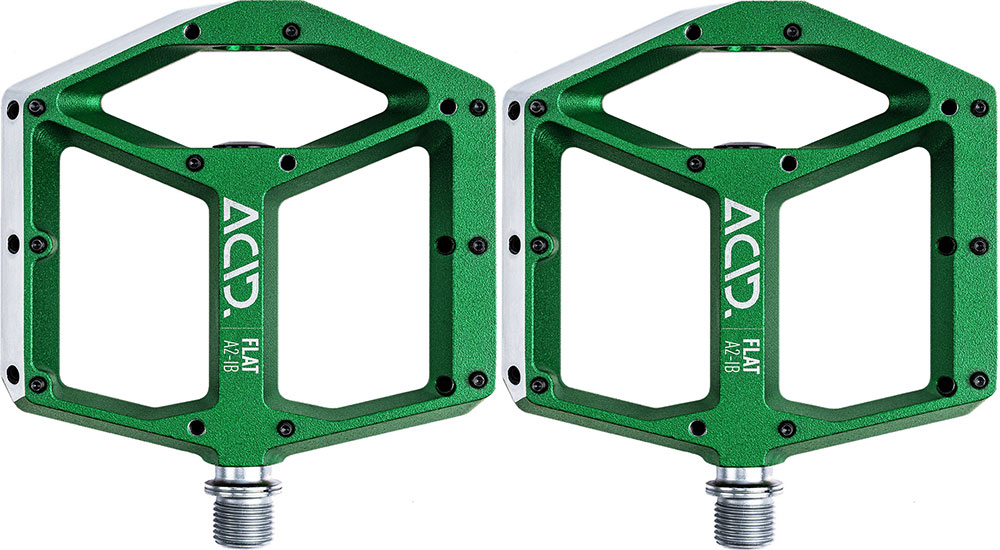 FLAT A2-IB Green Platform Pedals