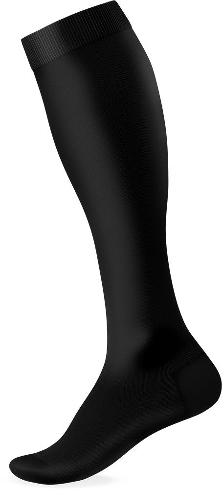 Knee High Solid Black - Socken