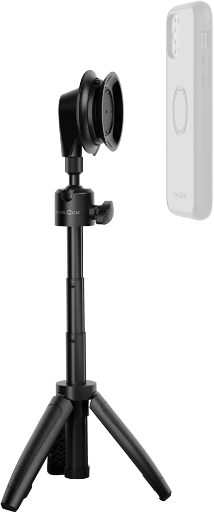 fidlock_vacuum_minitripodbase_stativ+phonecase+iphone11pro_schwebend_perspektive_2_grau.jpg
