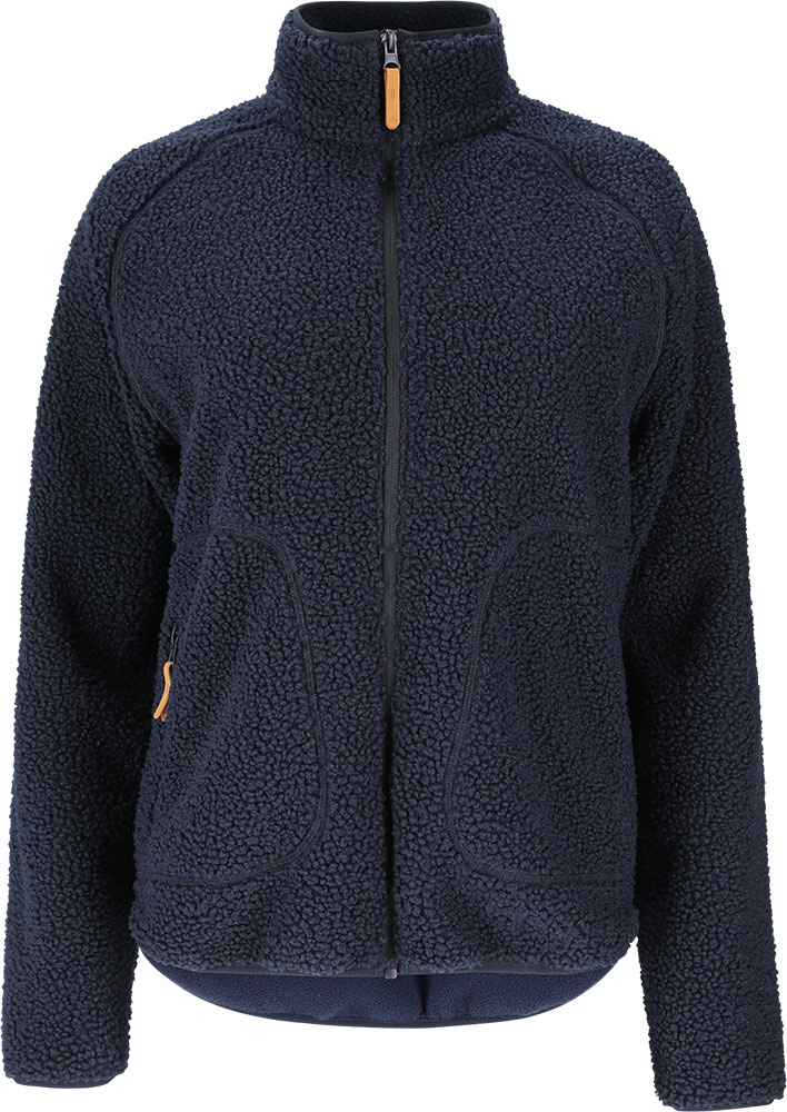 Pioneer Teddy - Veste polaire pour femme, style blazer, bleu marine
