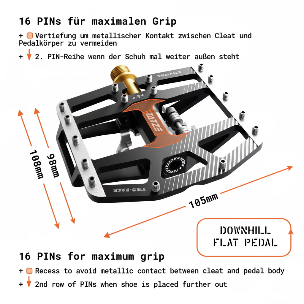 TWO-FACE² titanium combi pedals