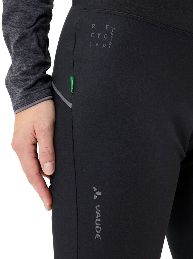 Matera Warm Tights II - Culote de ciclismo para mujer con badana, negro