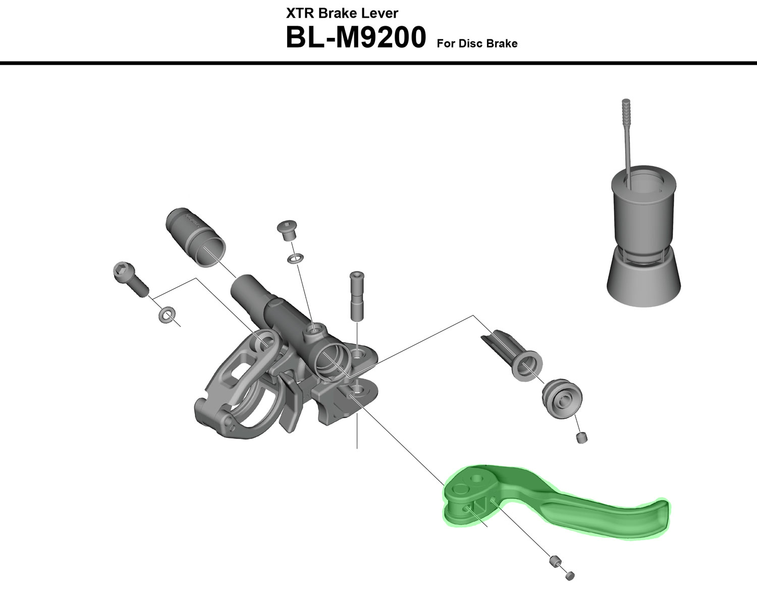 XTR BL-M9200/M9100 brake lever without bracket