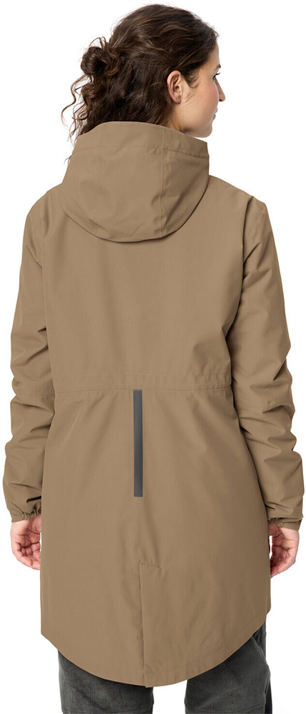 Cyclist Padded II - Abrigo de mujer color avena
