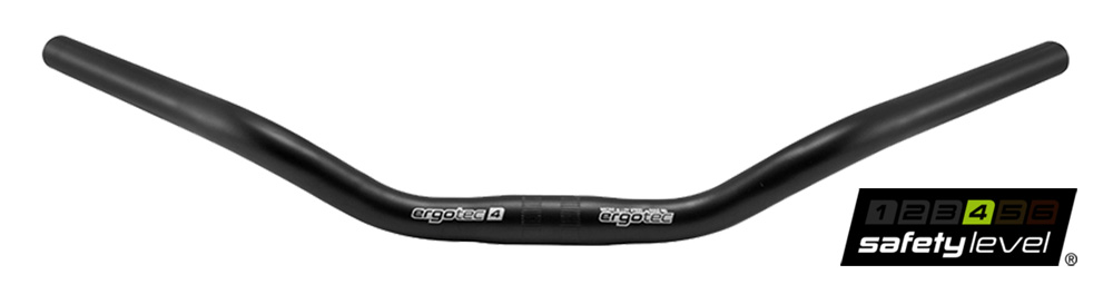 Guidon ErgoTec Cruiser 25,4 Mm - Acier Aspect Alu - 590 Mm - Vélo électrique, VTT, Ville