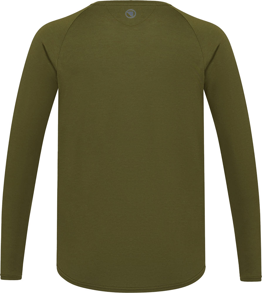 BaaBaa Blend  - Camiseta interior técnica de manga larga, color verde