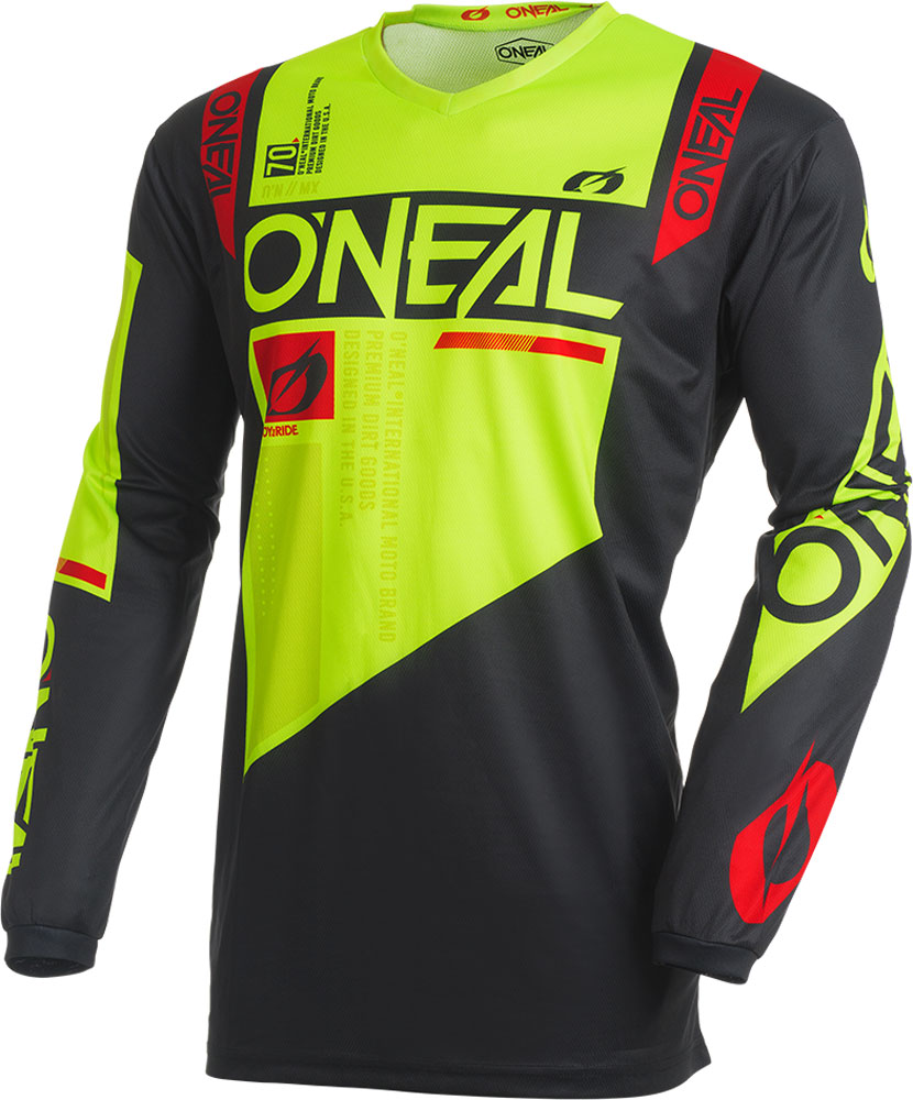 O'Neal Element Factor - MTB Shirt lange mouw Black/Neon Yellow