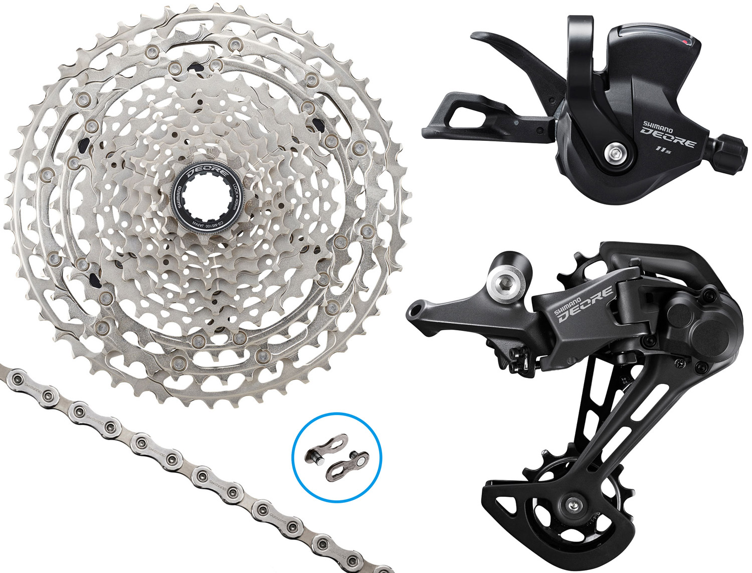 Shimano DEORE M6100 1x12-speed Upgrade-Kit 10-51 I-Spec EV MTB