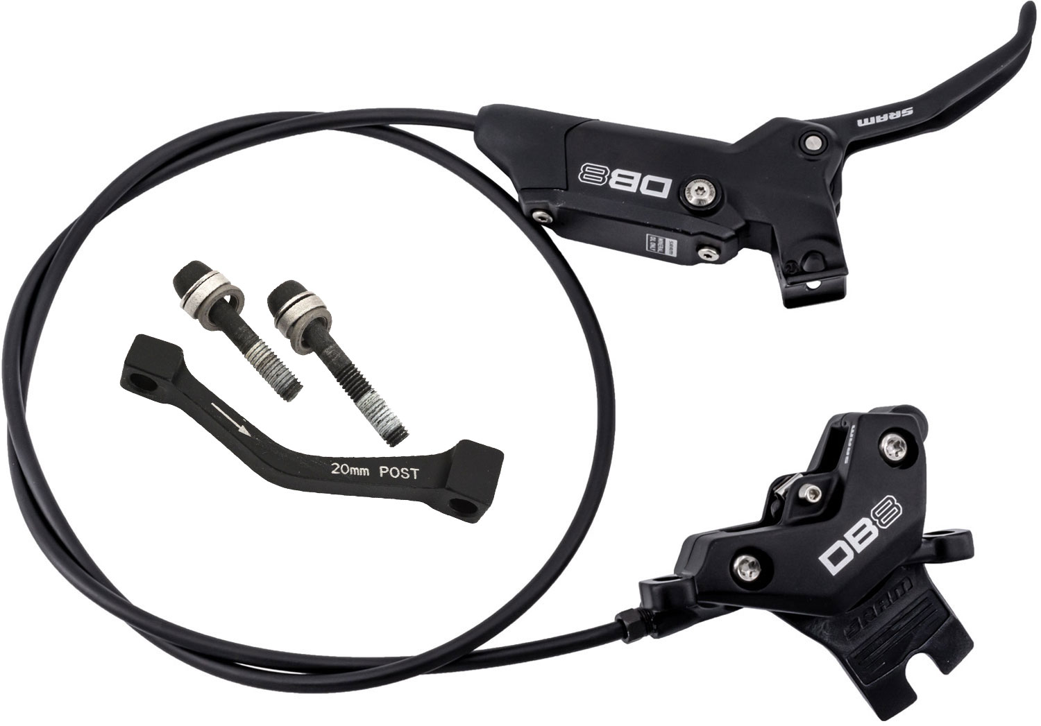 DB8 Mineral Oil Disc Brake + 20mm PM adapter 850mm TOP-DEAL