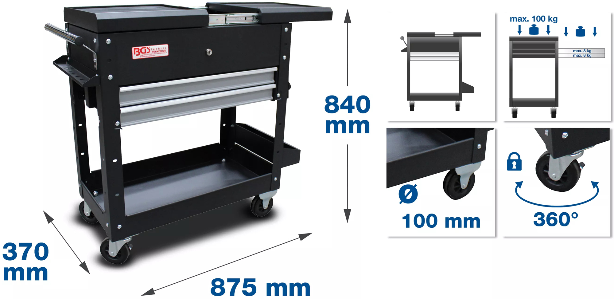 Servante d'atelier 7 tiroirs BGS TECHNIC - 4235 | Leroy Merlin