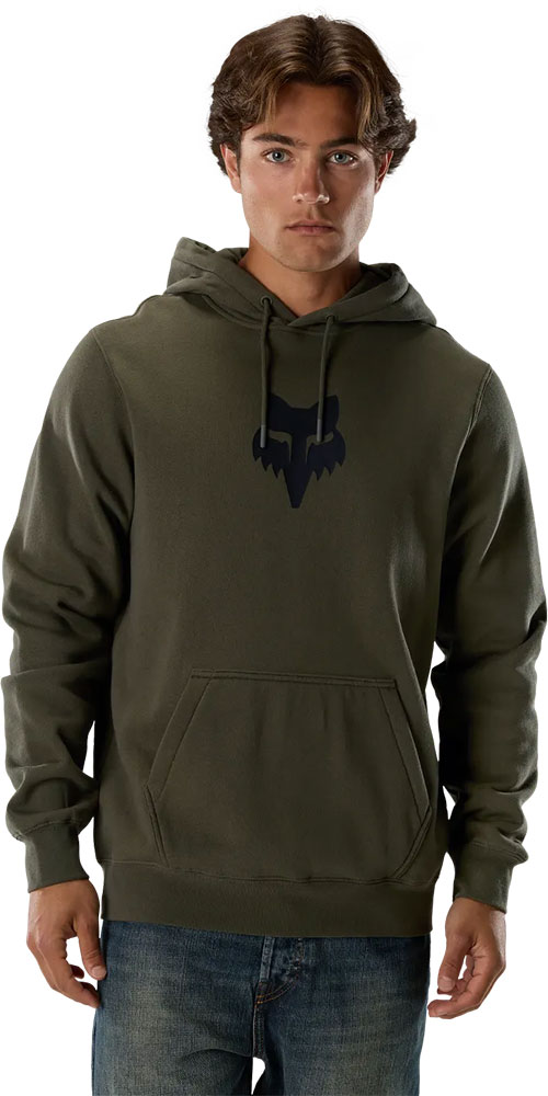 Fleece Fox Head - Sweat à capuche vert olive