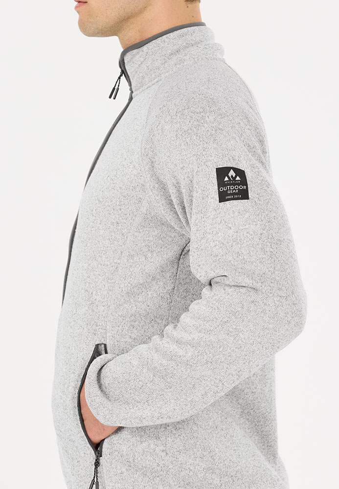 Wolven - Giacca in pile grigio chiaro melange