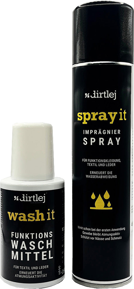Kit d'entretien (250 ml de lessive, 400 ml de spray imperméabilisant)