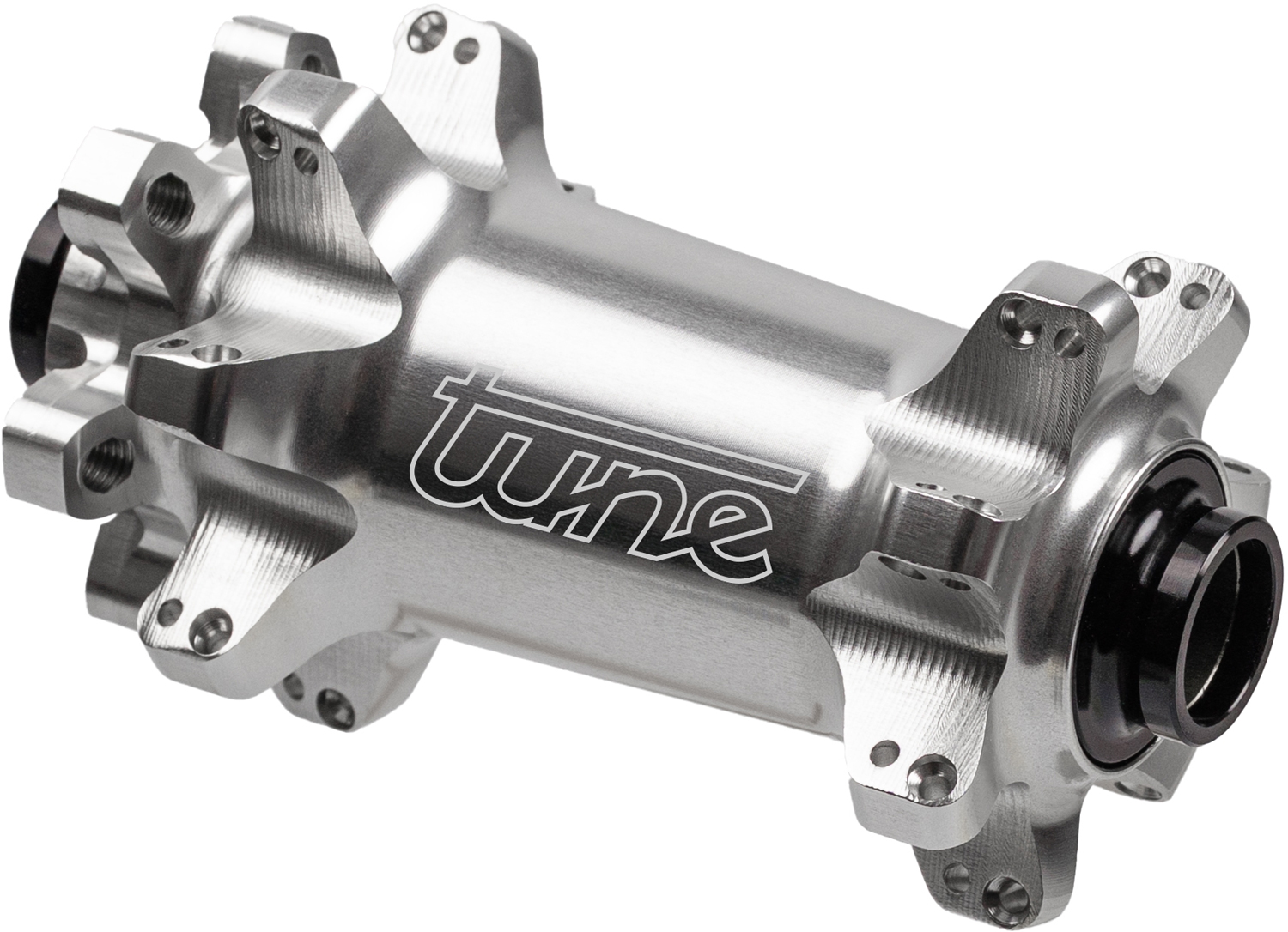Nano Boost 6B 6-hole MTB 24h front hub silver with standard bearing