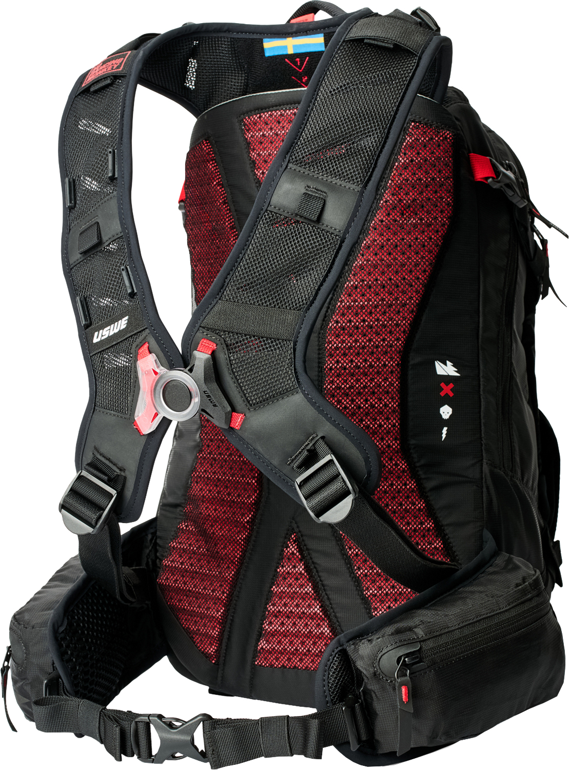Zippered VST 16L Backpack - Hydration Backpack Black