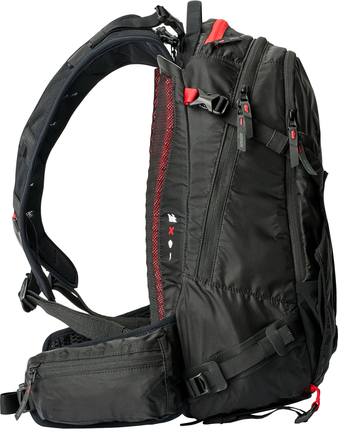 Zippered VST 16L Backpack - Hydration Backpack Black
