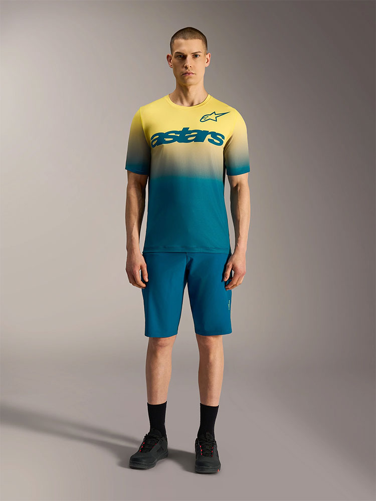 Dura Astars 2.0 - Maglia MTB Blu Verde/Giallo Fluo