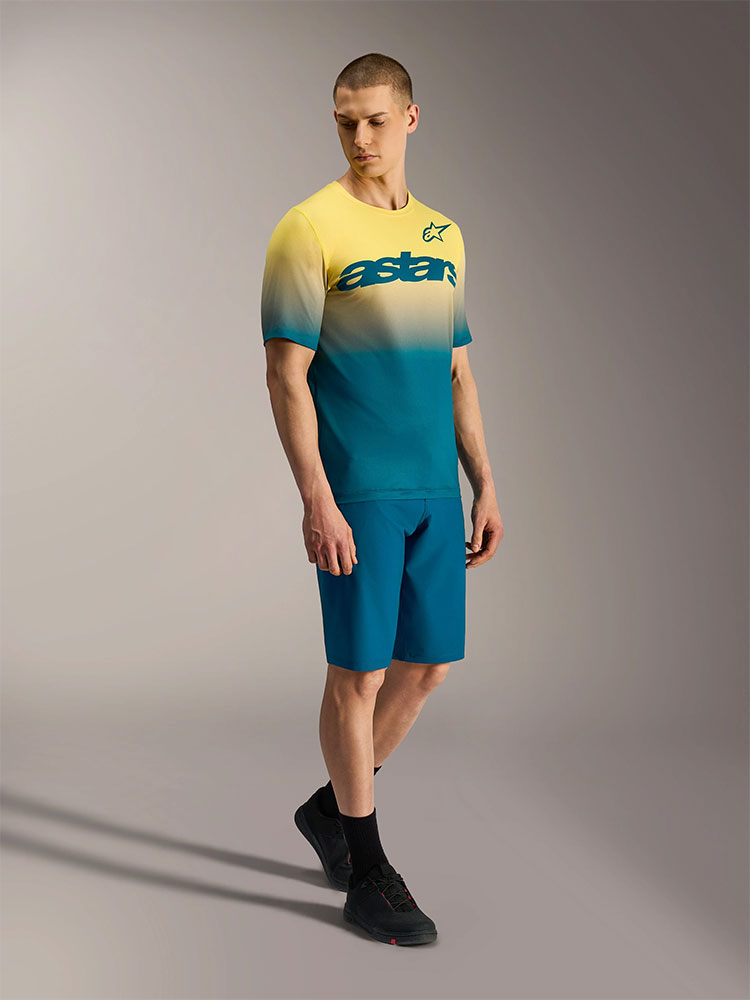Dura Astars 2.0 - Maglia MTB Blu Verde/Giallo Fluo