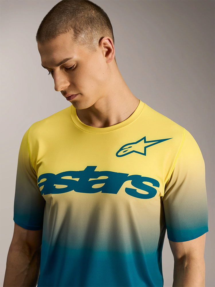 Dura Astars 2.0 - Maglia MTB Blu Verde/Giallo Fluo