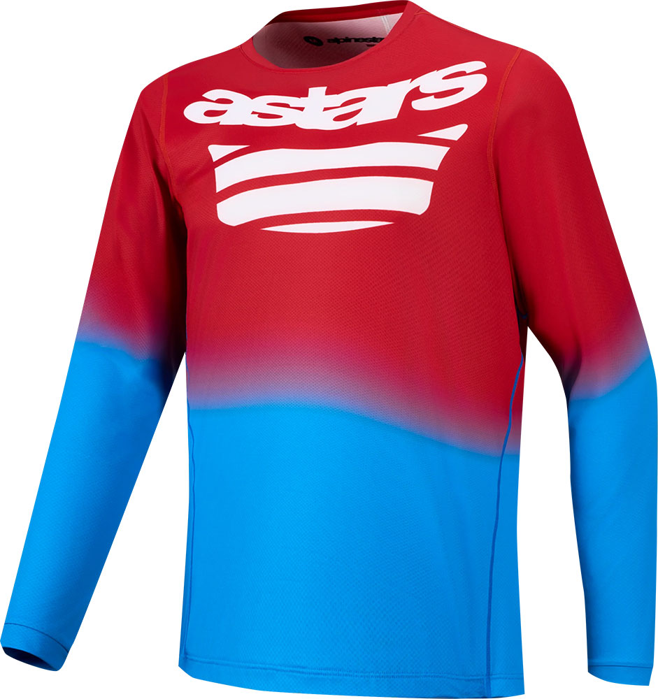 Dura Astars 2.0 - MTB Long Sleeve Jersey Red/Bright Blue