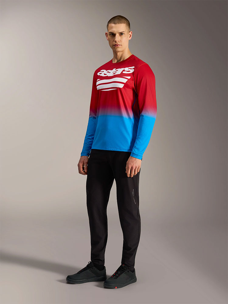 Dura Astars 2.0 - MTB Long Sleeve Jersey Red/Bright Blue