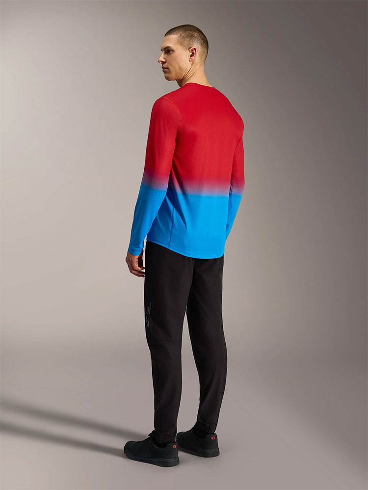 Dura Astars 2.0 - MTB Long Sleeve Jersey Red/Bright Blue