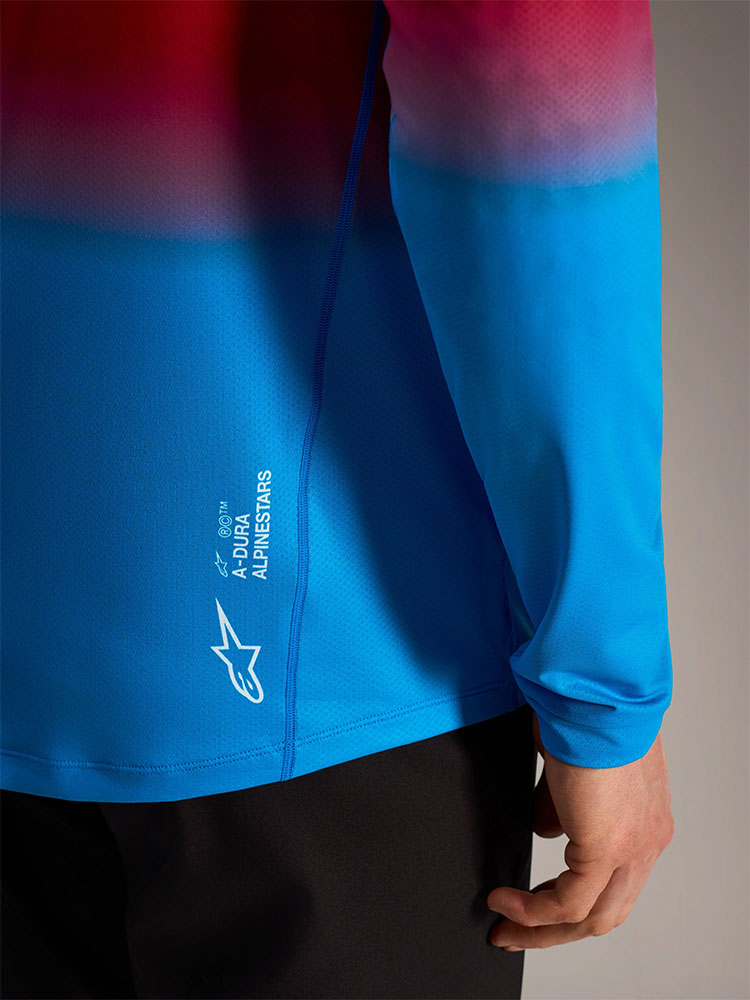 Dura Astars 2.0 - MTB Long Sleeve Jersey Red/Bright Blue