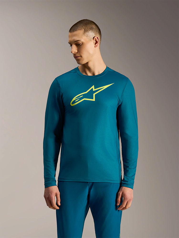 Dura Ride - MTB Long Sleeve Jersey Blue Green