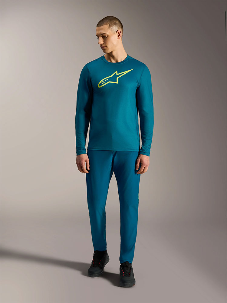 Dura Ride - MTB Long Sleeve Jersey Blue Green