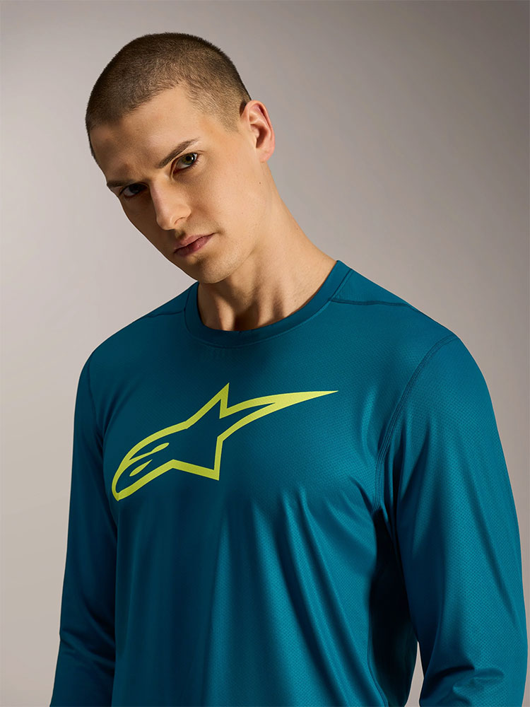 Dura Ride - MTB Long Sleeve Jersey Blue Green
