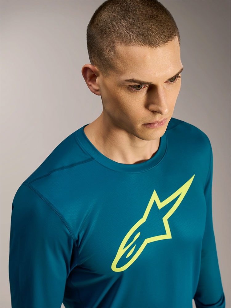 Dura Ride - MTB Long Sleeve Jersey Blue Green