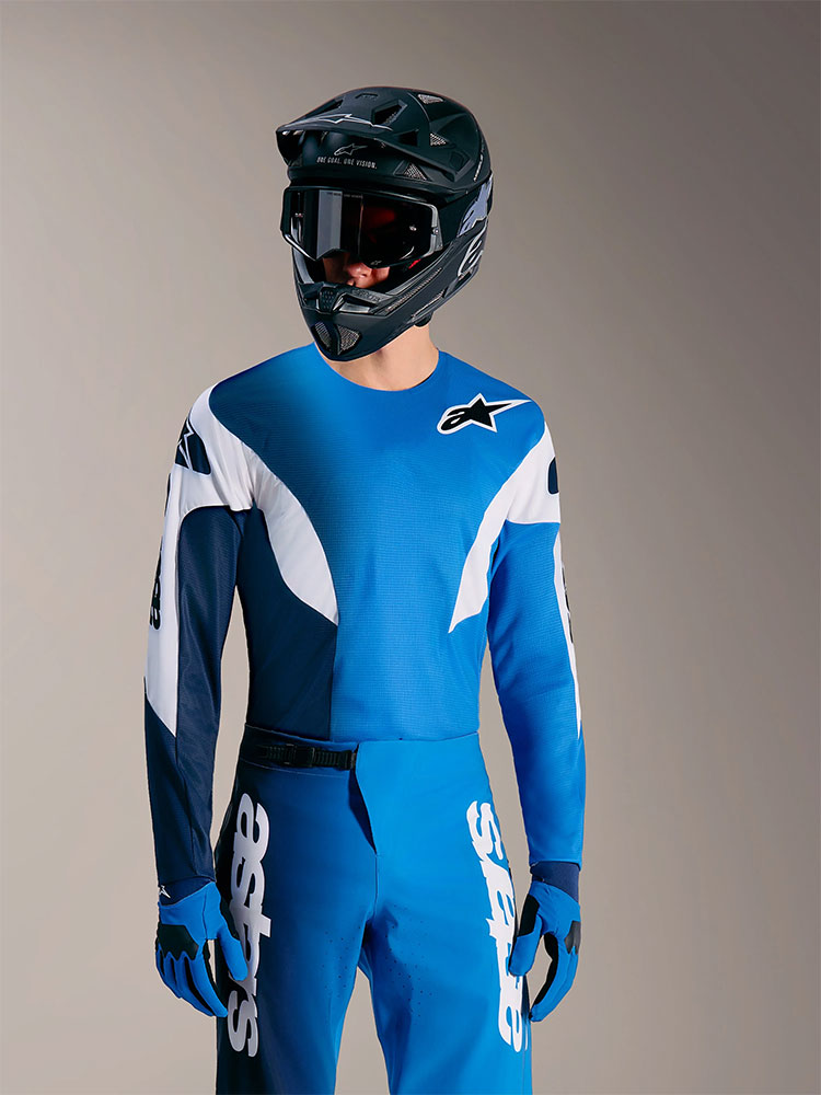 Supra Elite - MTB Long Sleeve Jersey Bright Blue Fade