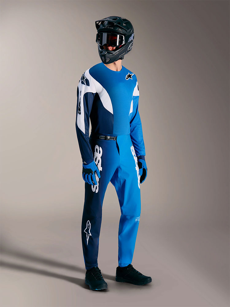 Supra Elite - MTB Long Sleeve Jersey Bright Blue Fade