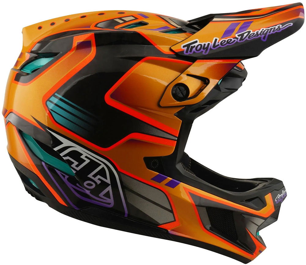 D4 Carbon MIPS - Fullface Helm Crest Gold