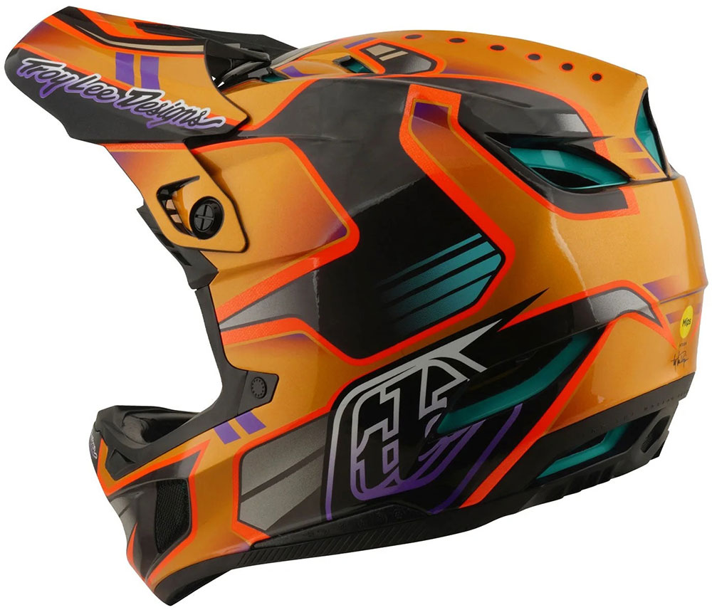 D4 Carbon MIPS - Fullface Helm Crest Gold
