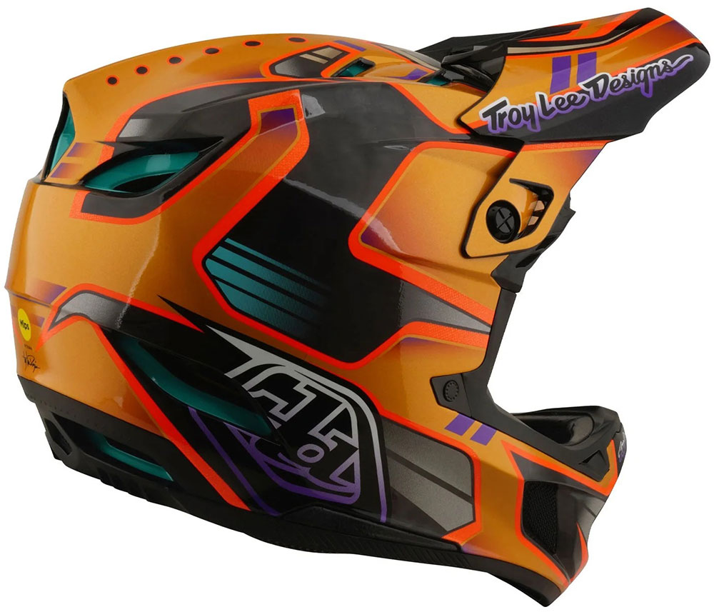 D4 Carbon MIPS - Fullface Helm Crest Gold