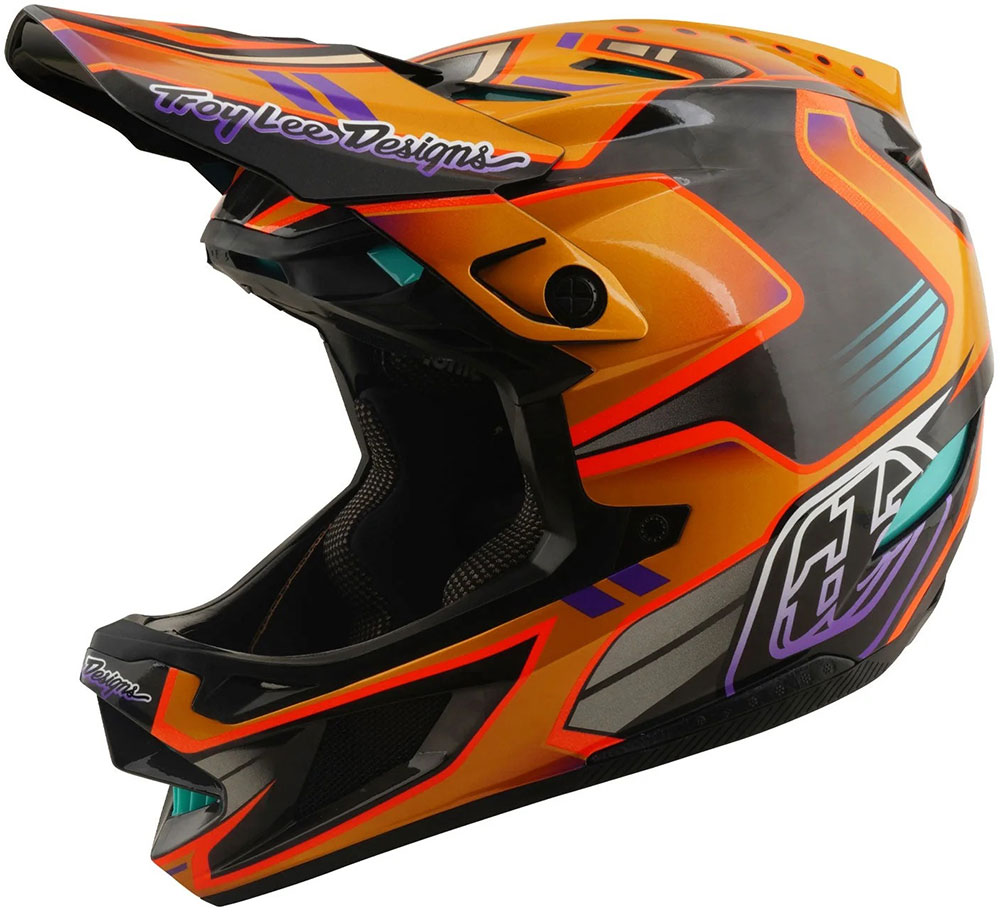 D4 Carbon MIPS - Fullface Helm Crest Gold