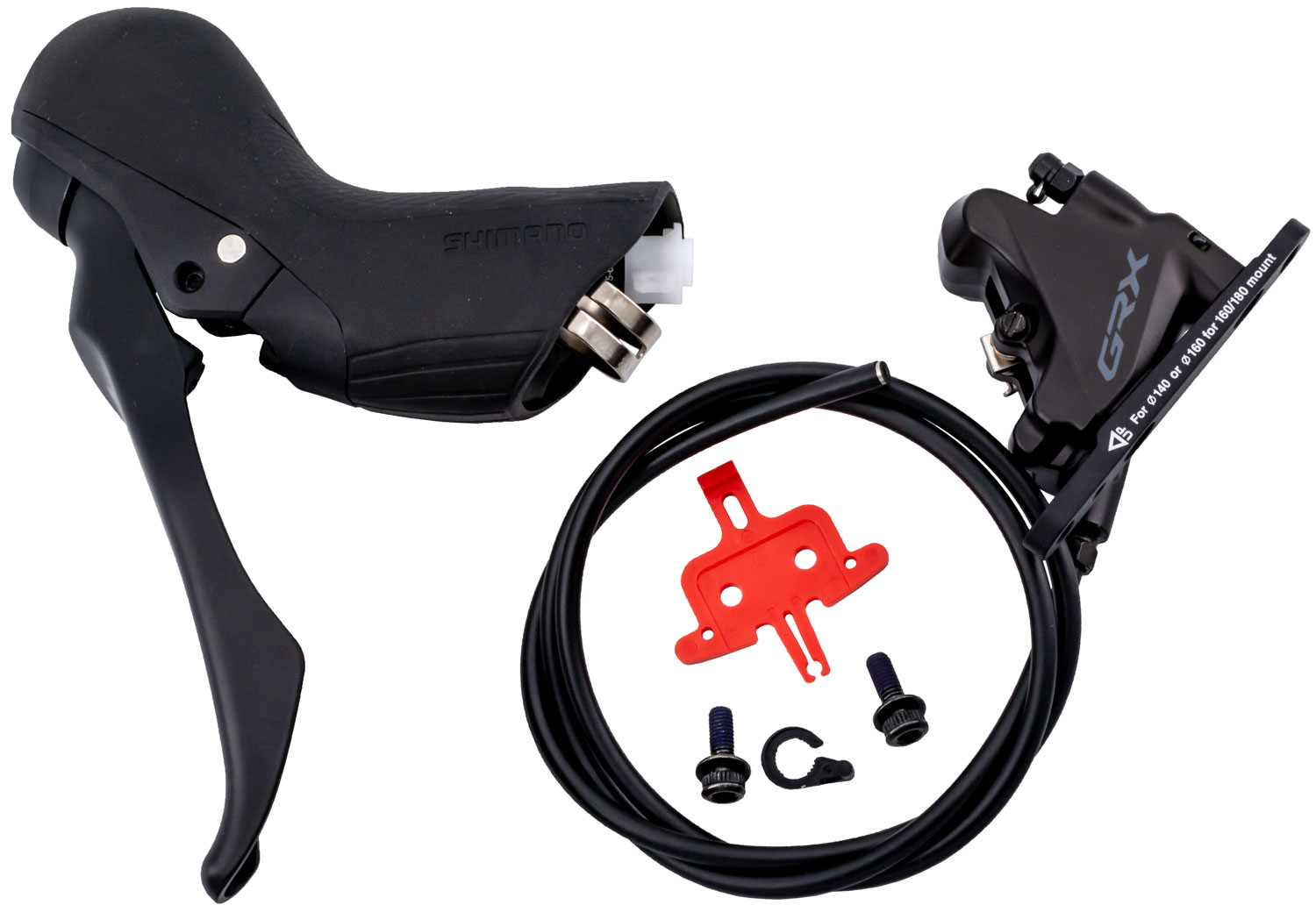 GRX BL-RX610-L+BR-RX400 Scheibenbremse vorne J-Kit Flat-Mount 160mm TOP-DEAL