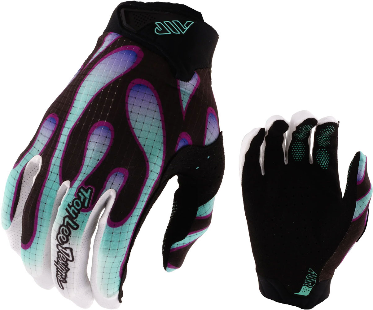 Air Glove - Gants MTB Overspray Black/Real Teal