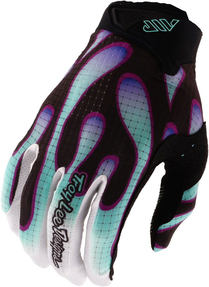 Air Glove - Gants MTB Overspray Black/Real Teal