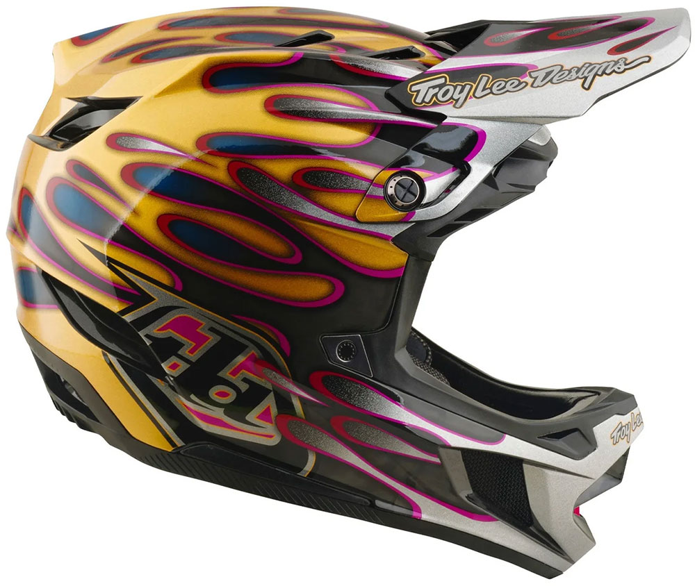 D4 Carbon MIPS - Casco Fullface Overspray Oro/Nero