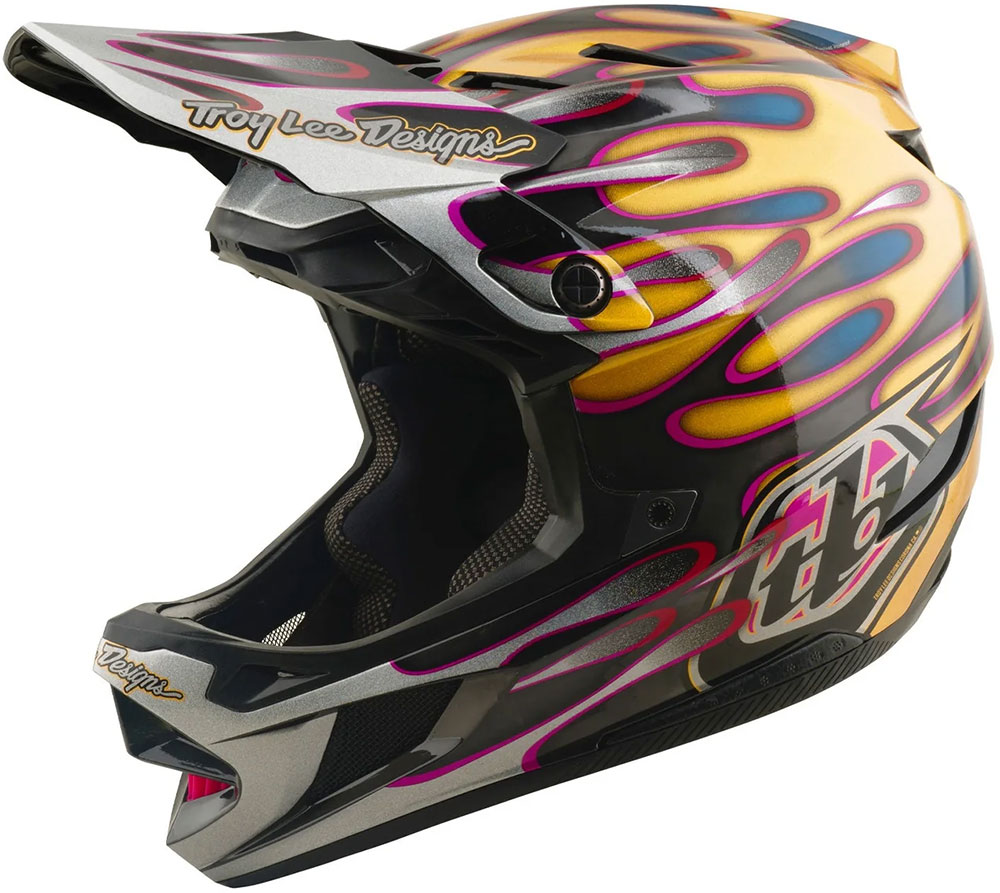D4 Carbon MIPS - Casco Fullface Overspray Oro/Nero
