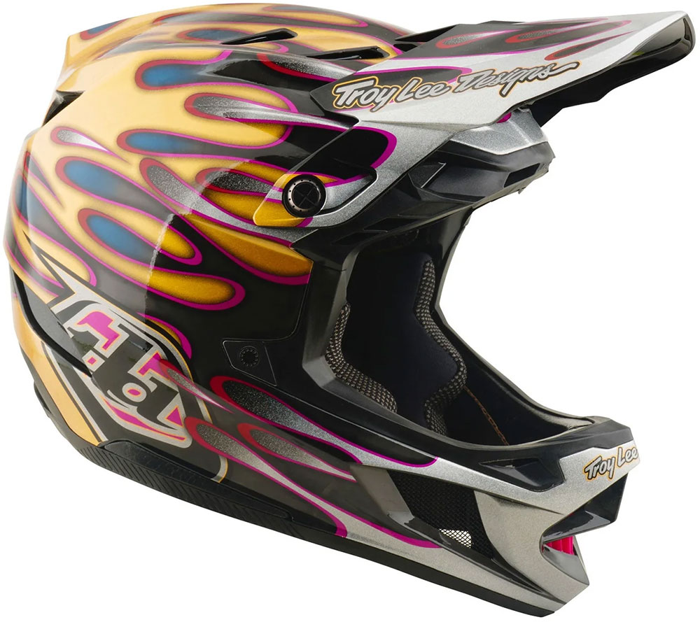 D4 Carbon MIPS - Casco Fullface Overspray Oro/Nero