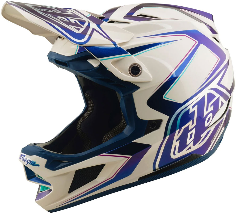 D4 Composite MIPS - Fullface Helm Flared White/Indigo