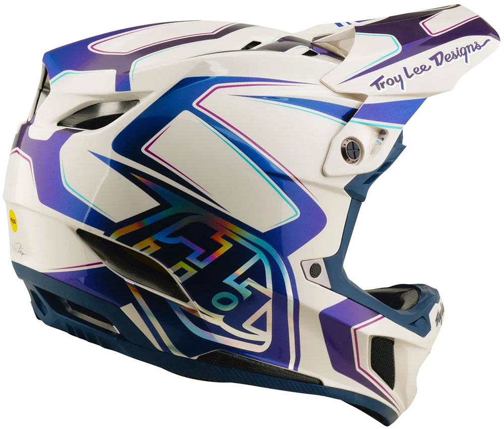 D4 Composite MIPS - Fullface Helm Flared White/Indigo