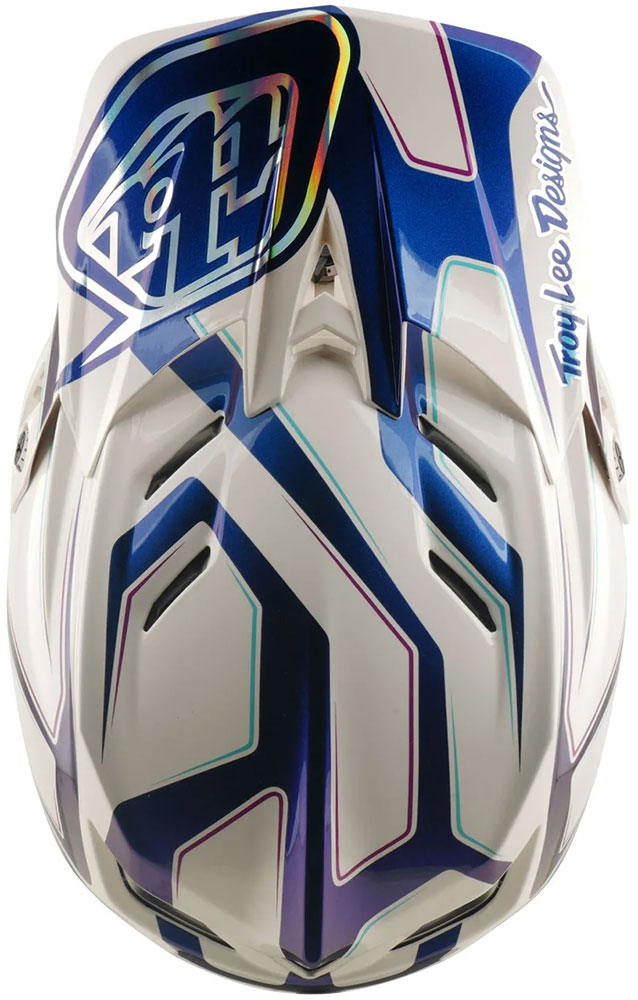 D4 Composite MIPS - Fullface Helm Flared White/Indigo