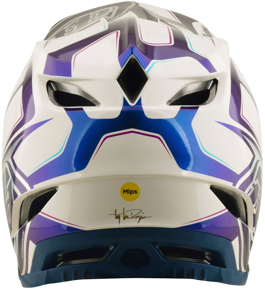 D4 Composite MIPS - Fullface Helm Flared White/Indigo