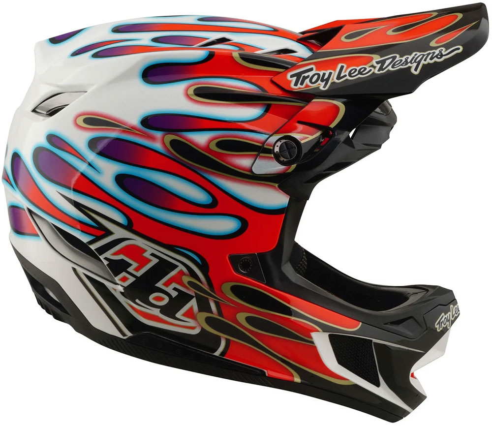 D4 Composite MIPS - Fullface Helm Overspray White/Red